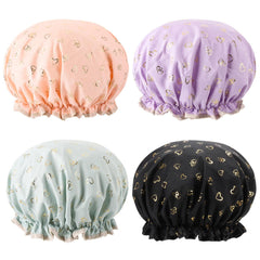Gorro de ducha Tbestmax con doble capa mantiene el cabello seco durante la ducha.