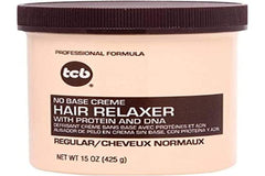 Relajante capilar en crema sin base Tcb, botella de 15 onzas, cabello suave y manejable.