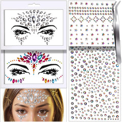 Teenitor joyas faciales para festival para rostro con brillo duradero