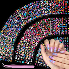 Teenitor pegatinas de uñas flor: colorido diseño para uñas divertidas y rápidas.