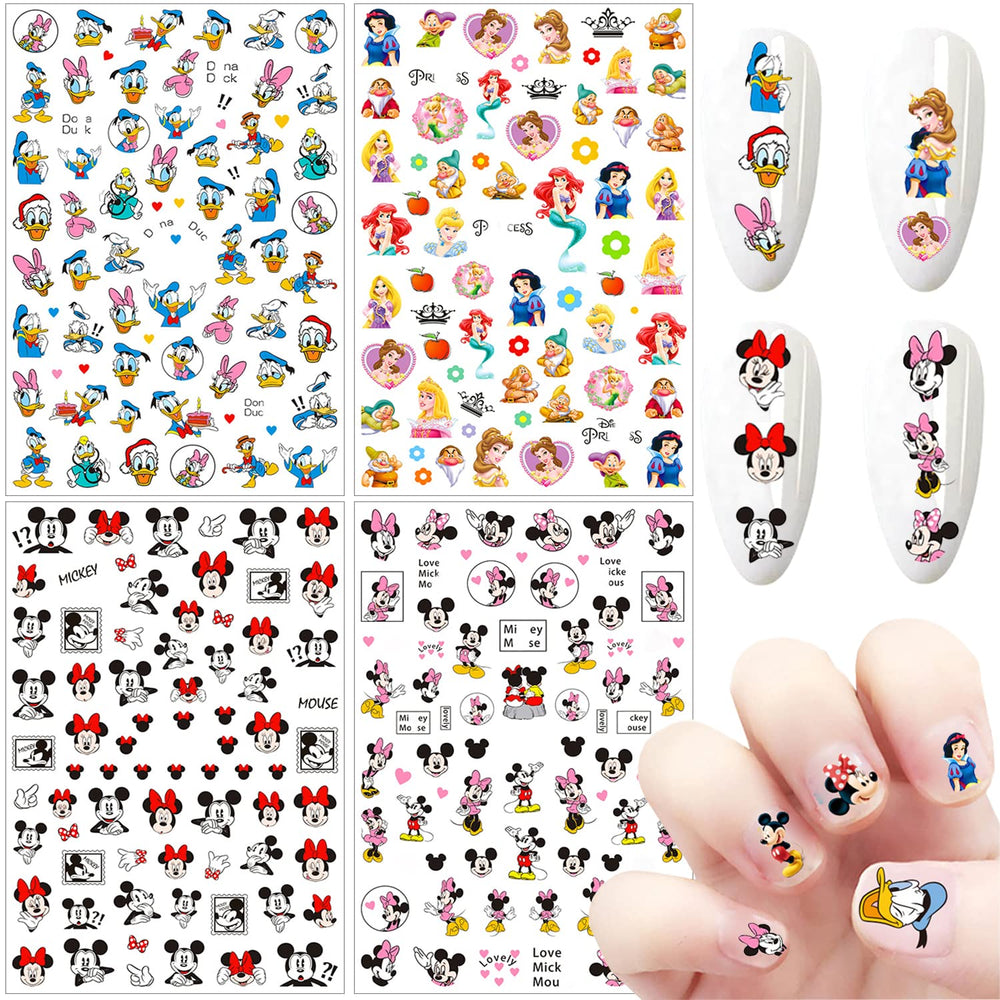 Temote estampas para uñas dibujos animados 3D, ideal para decorar uñas fácilmente.