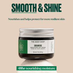 The Body Shop Edelweiss Crema de Día, hidratación de 48 horas.