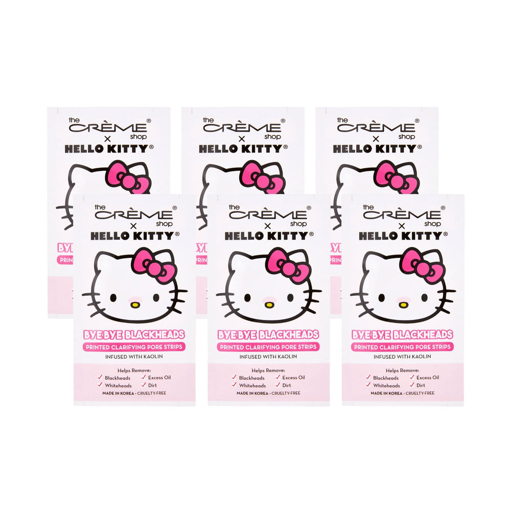 The Crème Shop Hello Kitty banda nasal para poros, ayuda a eliminar puntos negros
