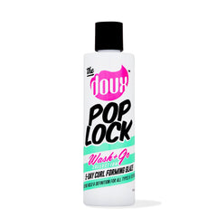 The Doux POP LOCK frasco mostrando el gel, ideal para rizos duraderos