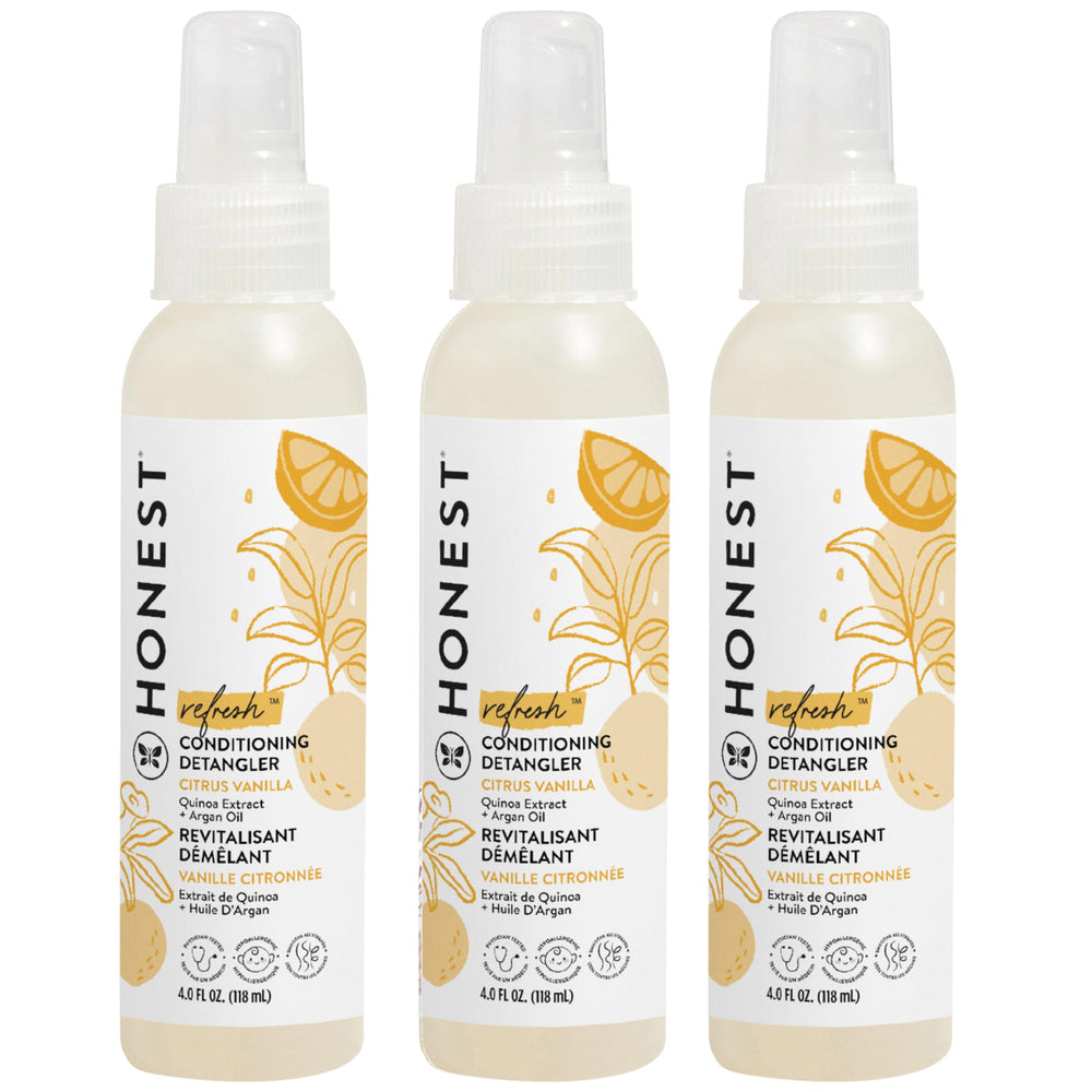 The Honest Company Desenredante para cabello Citrus Vanilla, atomizador práctico para peinado diario.