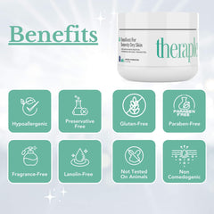 Theraplex Emollient aplicación suave en piel sensible para uso diario.