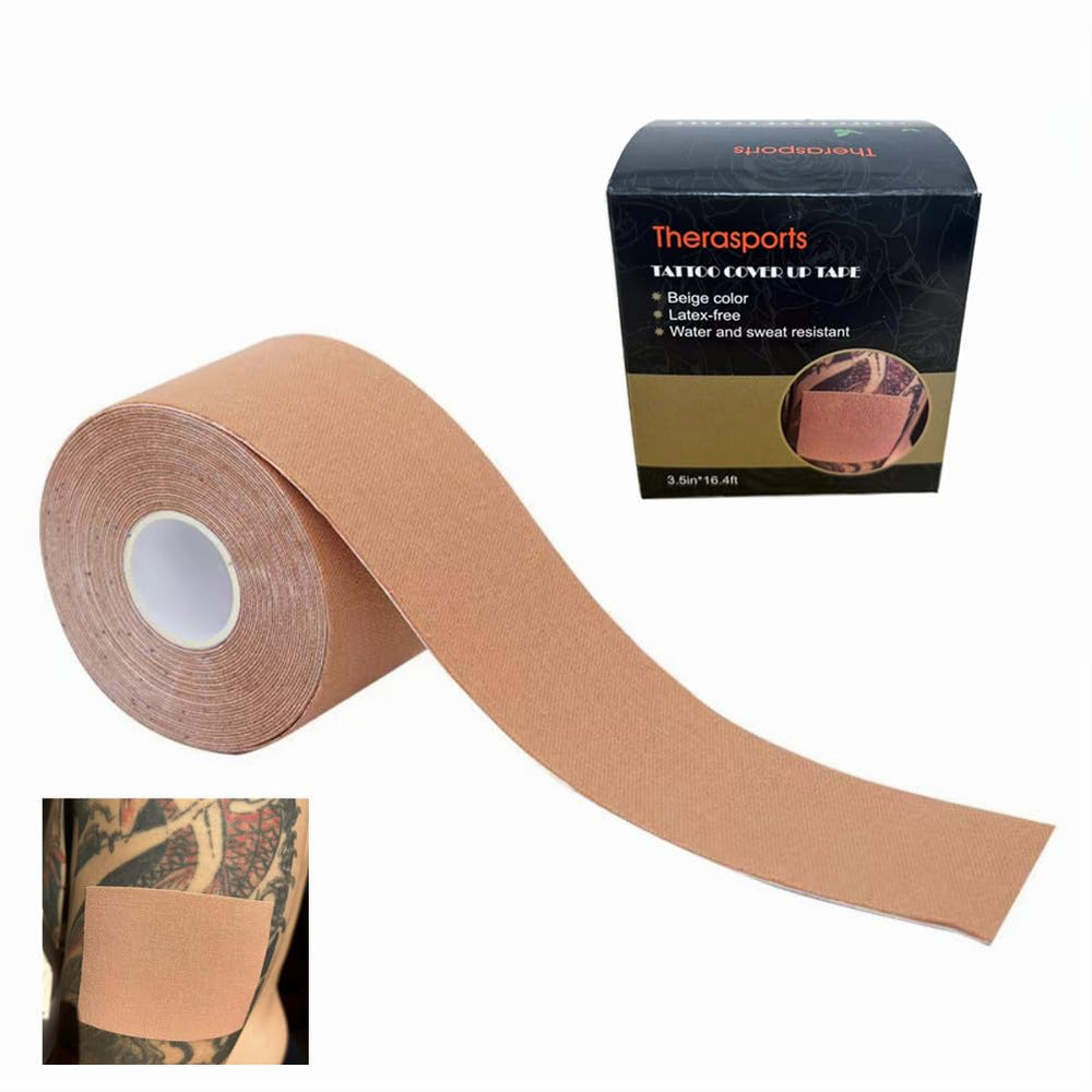 Therasports cinta cobertura tatuaje de anchura extra para cobertura amplia.