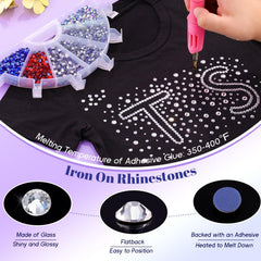 Piedras TINKRSTUFF SS10 claras para bolsos, decoración duradera