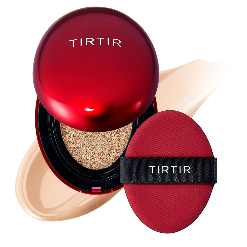 TIRTIR fundación en cojín con ajuste facial para un aspecto natural.