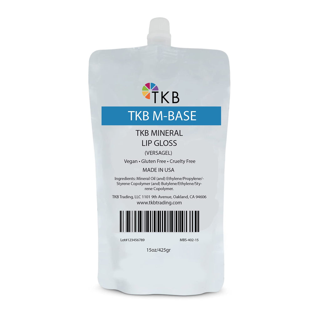 Base mineral TKB para brillo labial claro en bote, ideal para crear brillos personalizados