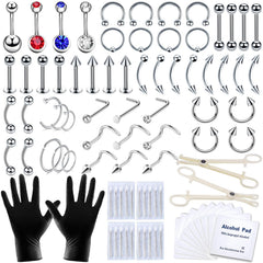 TKKUY kit de piercing con joyas variadas para múltiples zonas corporales