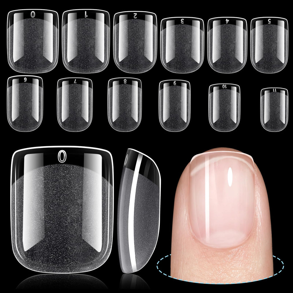 Puntas Uñas TOMICCA extra cortas cuadradas en empaque, lista para manicura