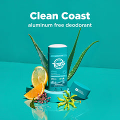 Toms of Maine Desodorante en barra Cln Coast: frente compacto, ideal para bolso