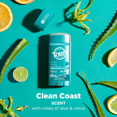 Toms of Maine Desodorante en barra Cln Coast: lado derecho muestra ergonomía