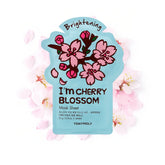 TONYMOLY mascarilla en hoja de flor de cerezo para hidratación profunda.