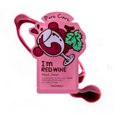 TONYMOLY mascarilla de vino rojo, enfoque en hoja, hidrata y revitaliza la piel.