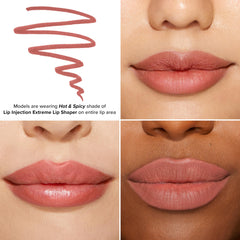 Too Faced inyccion-labial-extreme tono-picante con acabado demi-matte.