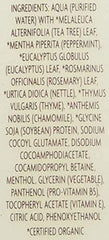 Etiqueta frontal de Trader Joe's gel de ducha libre de crueldad.