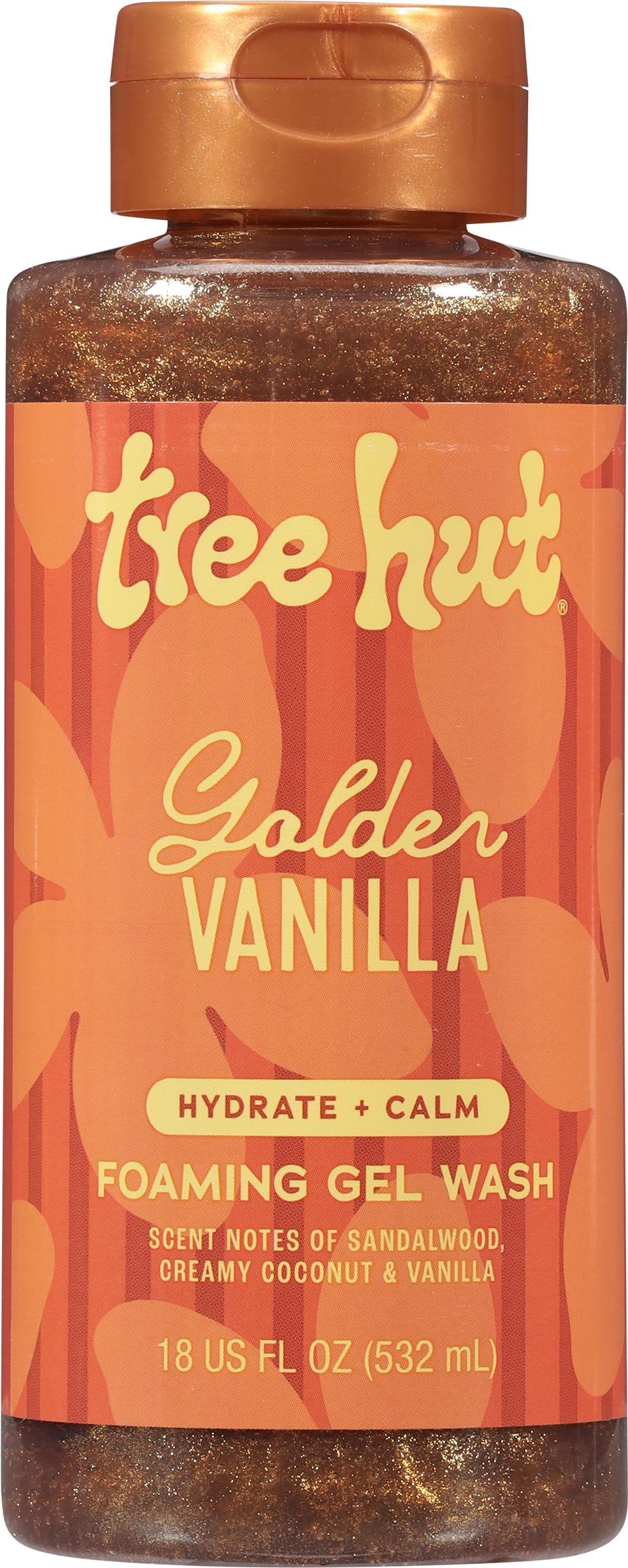 Tree Hut Vanilla Dorado Botella: experiencia de ducha suave y revitalizante.