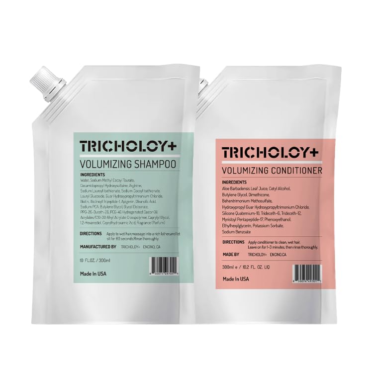 Tricholoy+ envase frontal, champú voluminizador para cabello fino