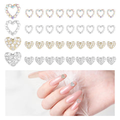 Trinkrittey corazones uñas 3D con diamante para realzar diseños.