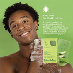 T.Taio Esponjabon Aloe Vera textura: exfoliación suave que cuida la piel.