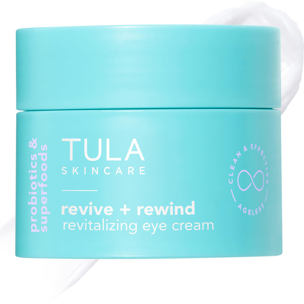 TULA Revive Rewind envase crema ojos, hidratación suave para la delicada zona ocular