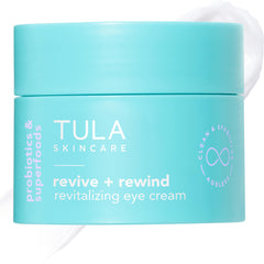 TULA Revive Rewind envase crema ojos, hidratación suave para la delicada zona ocular