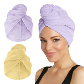 Turbie Twist, toalla de microfibra lilas ideal para secado suave tras la ducha