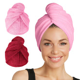 Turbie Twist: dos toallas microfibra, secado rápido del cabello.