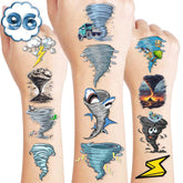 Twonado tatuajes tornado hoja 01: adhesivo seguro para fiestas y premios.