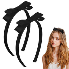 Tyqour lazo negro para cabello, ideal para looks elegantes y diario.