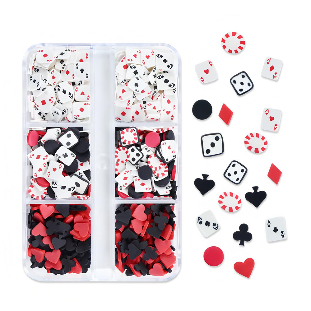 Tyuimhx láminas póker corazones para uñas, diseño 3D para DIY