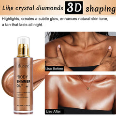 UCANBEMAKEUP Aceite iluminador para mezclar con base: efecto tridimensional suave.
