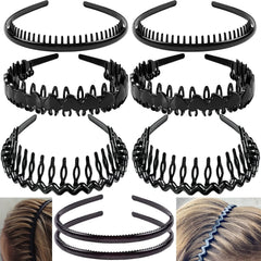 Diadema Ultimute con dientes anti-deslizante en negro para fijar el peinado todo el día.