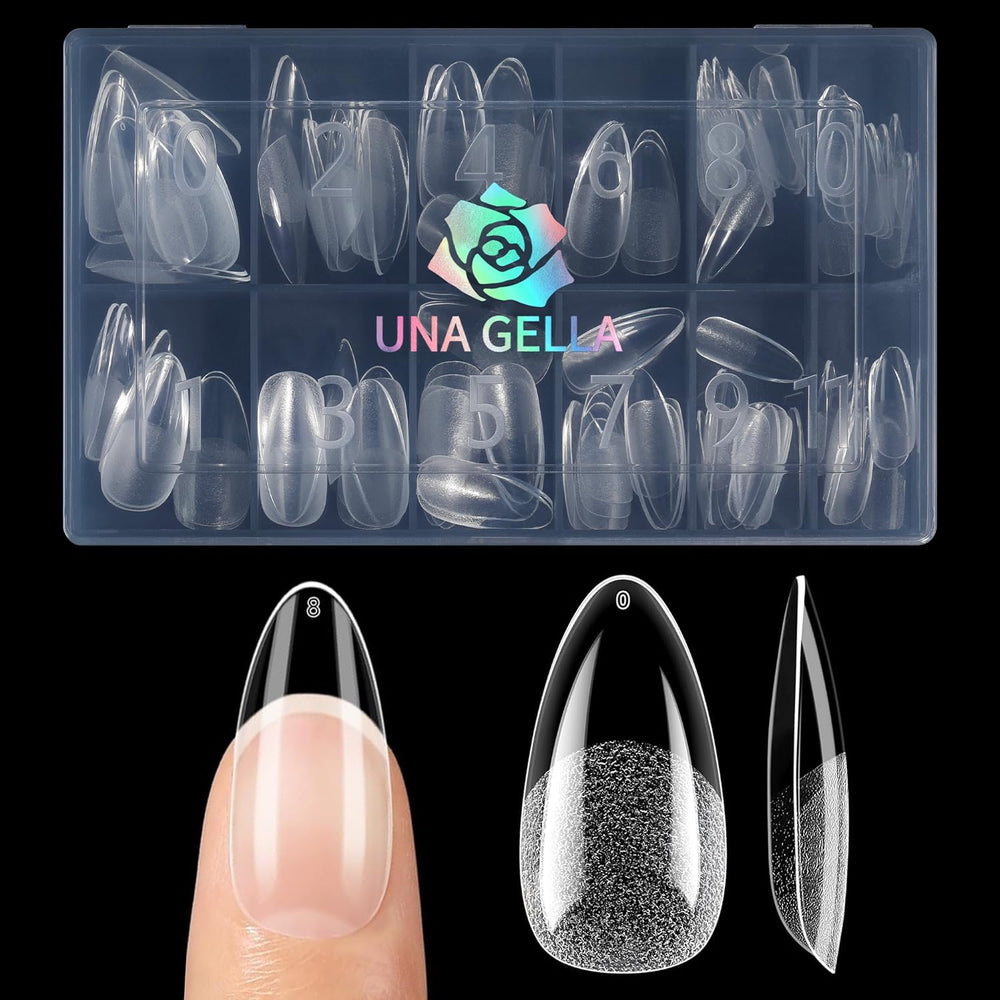 Empaque UNA GELLA de tips almendra media para uñas duraderas