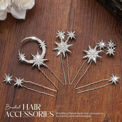 Unicra cristal facetado en horquilla para damas de honor.