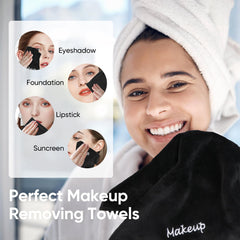 UNIMADE paños desmaquillantes coral negro con secado rápido para uso diario.