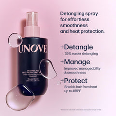 UNOVE cabello suave brillo natural tras uso de ampolla sin aclarado