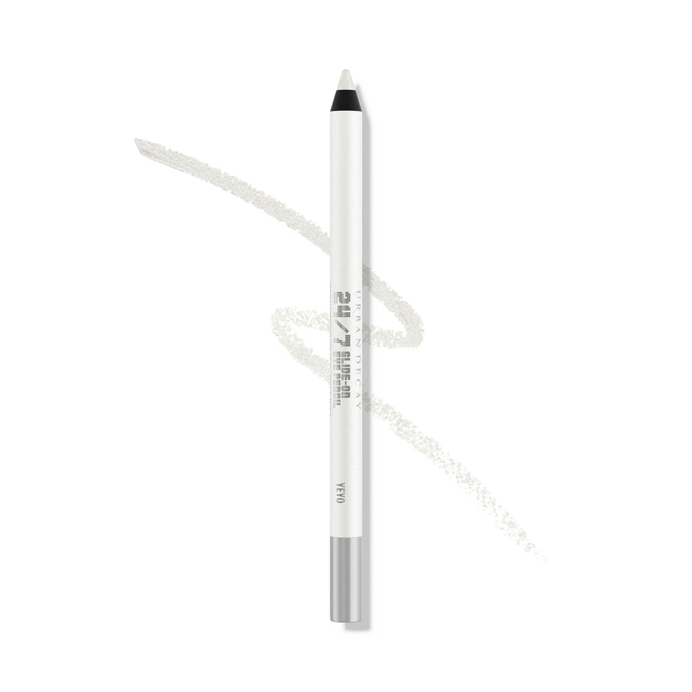 URBAN DECAY 24/7 Glide-On lapiz Yeyo blanco metalico, aplicacion suave para definicion diaria.