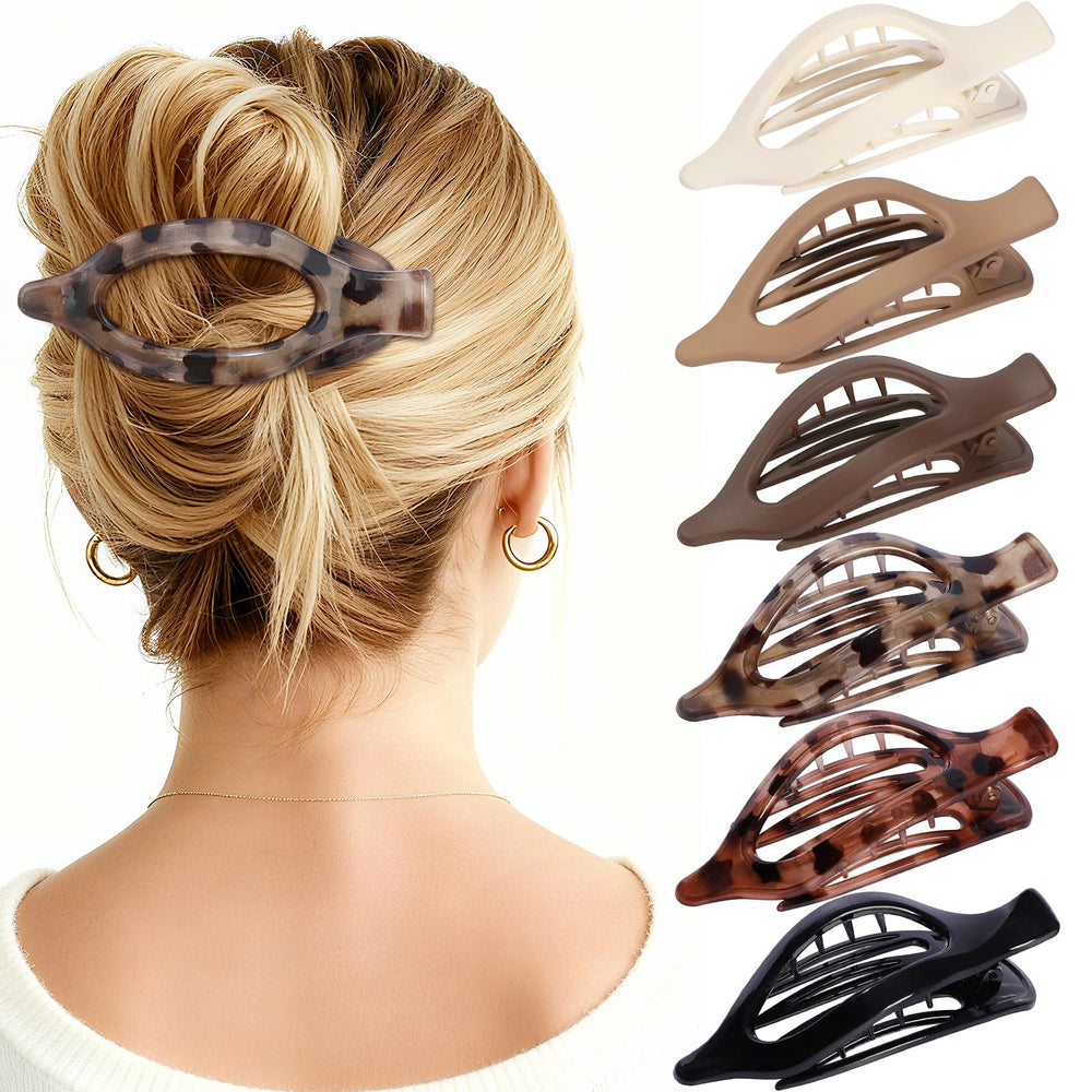 USDNICE pinzas planas para cabello negro con sujeción segura para uso diario