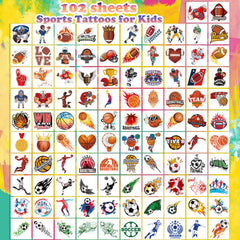 UVUXO tatuajes deportivos para niños, diseño de baloncesto, duraderos para actividades al aire libre