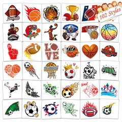 UVUXO tatuajes deportivos para niños, diseño de fútbol, ideal para fiestas y juegos