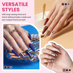 VANREESA capa brillo gel, acabado brillante y resistente para uñas.