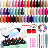Vanreesa kit gel 42 piezas con lámpara UV para manicura en casa.