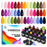 Set VANREESA de esmalte gel de 24 piezas para crear uñas profesionales en casa.