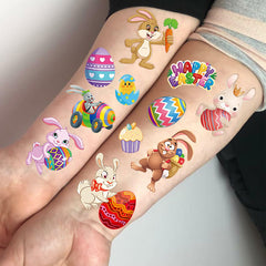 Tatuajes VANTATY con conejos y huevos para Pascua.