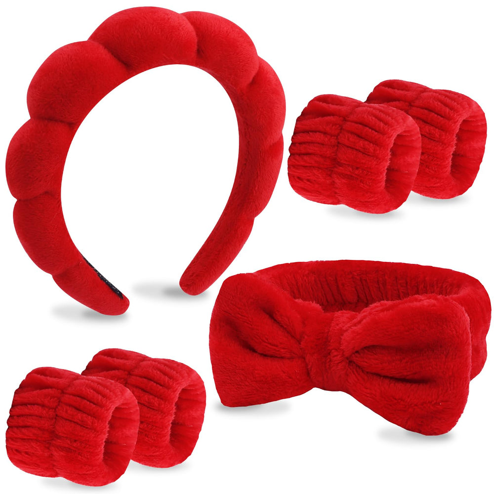 VELSCRUN diadema spa con esponja y lazo superior para lavado facial