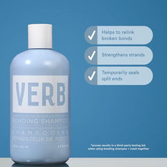 VERB Bonding Shampoo: mezcla marina nutre y fortalece la fibra capilar durante el lavado.
