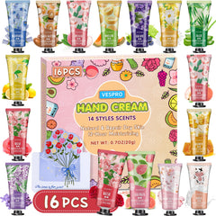 Conjunto Vespro de cremas para manos 16-pack con fragancias variadas para cada ocasión.